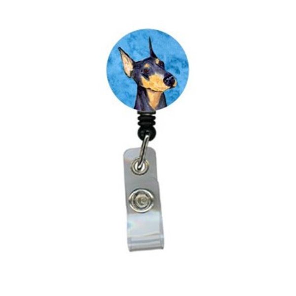 Teachers Aid Doberman Retractable Badge Reel Or Id Holder With Clip TE728986